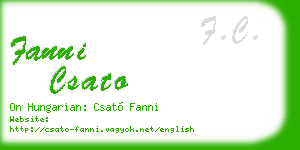 fanni csato business card