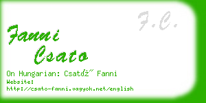 fanni csato business card